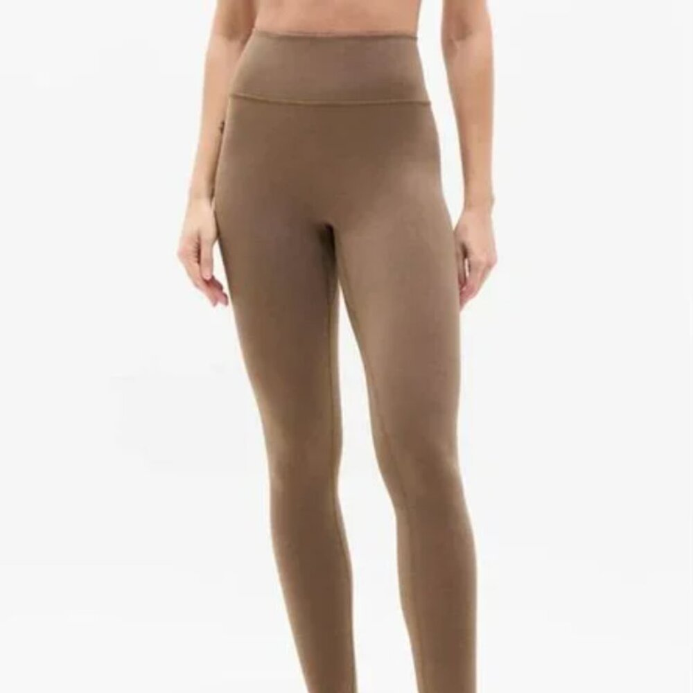 NWT Athleta Intuition Ultra High Rise Cotton Legging Light Brown Clay Size M